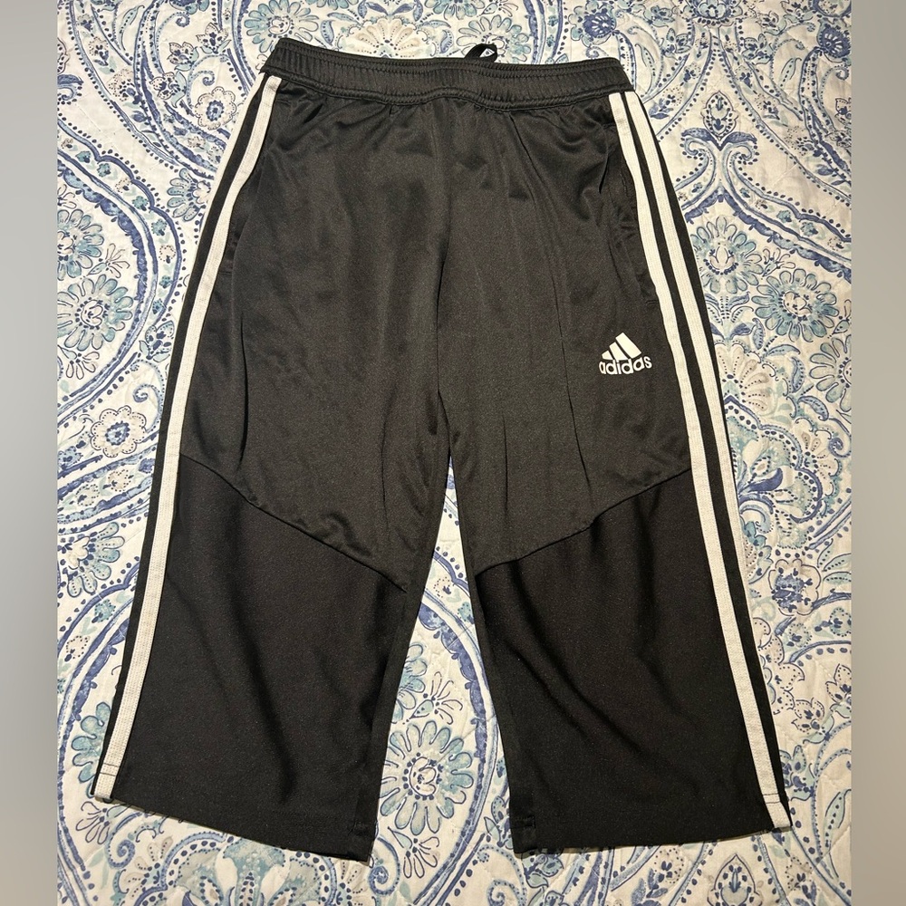 Black adidas training shorts